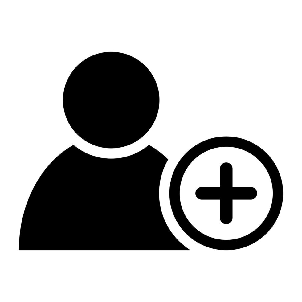 ajouter utilisateur vecteur icône. Nouveau profil illustration symbole. avatar signe ou logo.