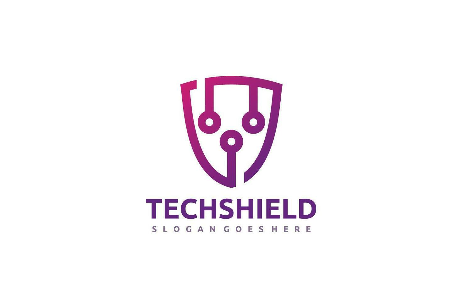 Logo Technology Shield vecteur