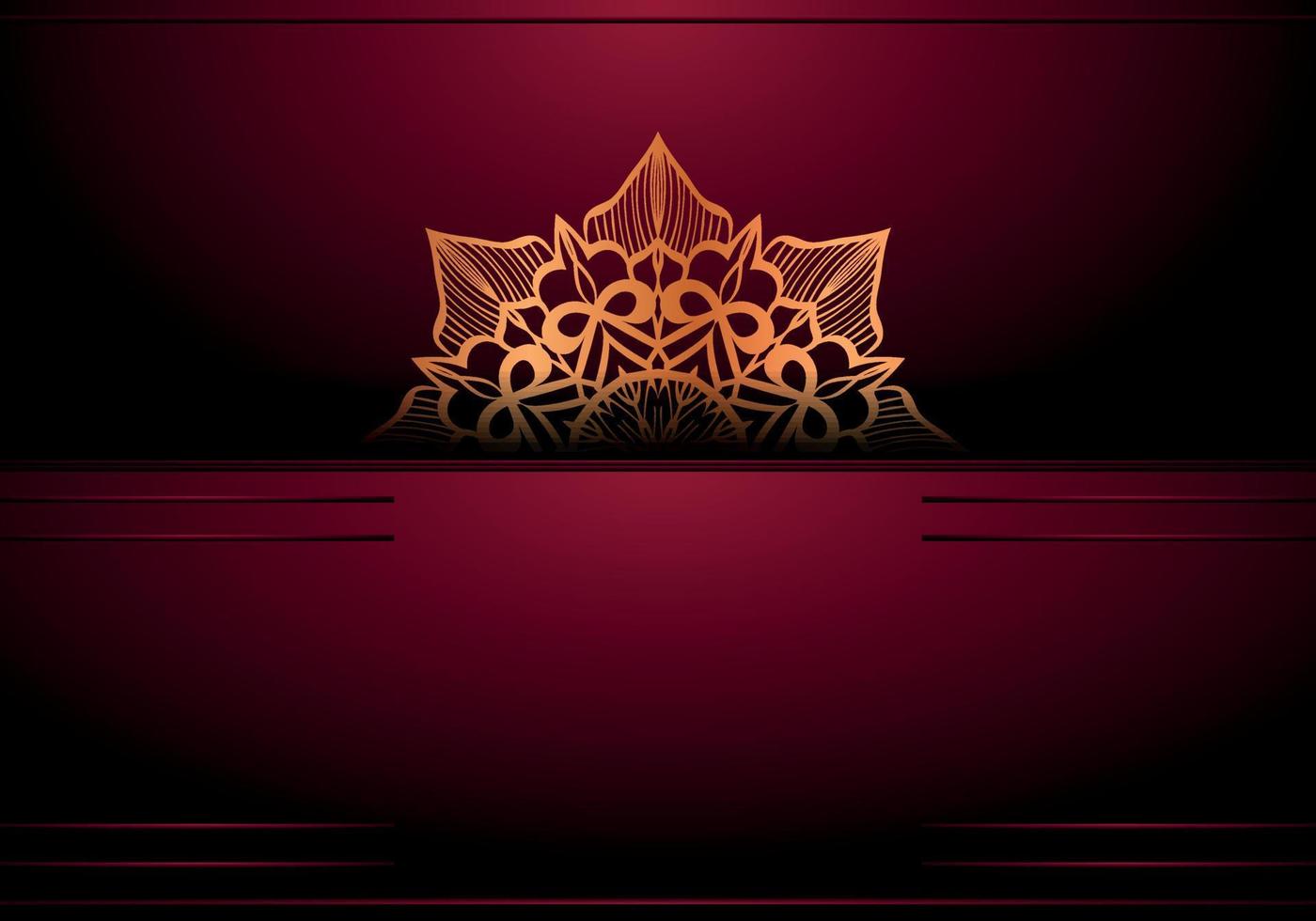 luxe mandala Contexte ornemental, arabesque style avec d'or arabesque modèle style. décoratif mandala ornement pour imprimer, brochure, bannière, couverture, affiche, invitation carte vecteur