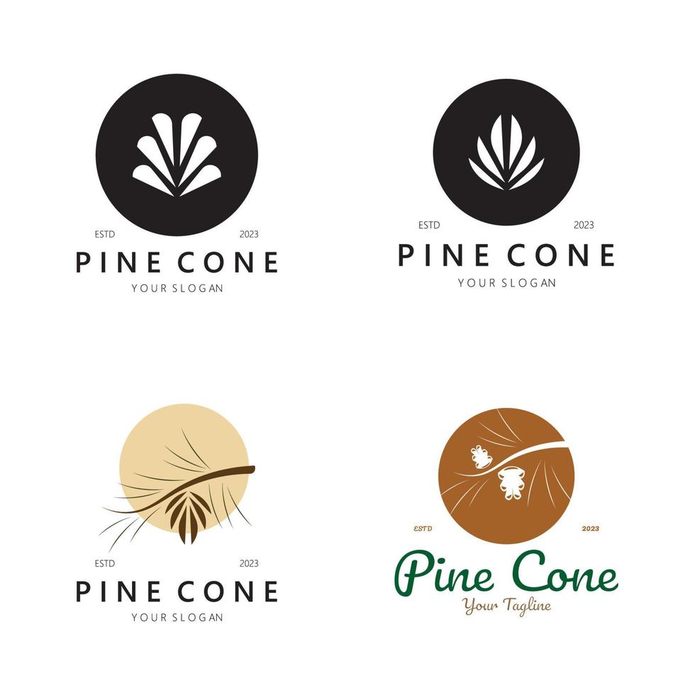 abstrait Facile pomme de pin logo conception, pour Insigne,entreprise,emblème,pin plantation, pin bois Yoga,industrie,spa,vecteur vecteur