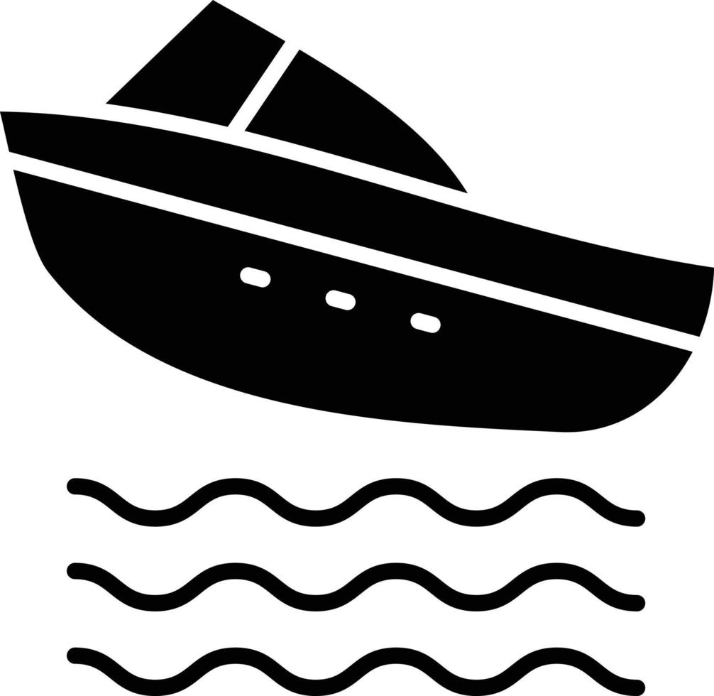 vecteur conception la vitesse bateau icône style