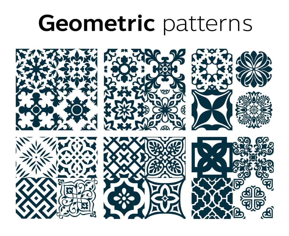 conception de motifs géométriques en illustration vectorielle vecteur