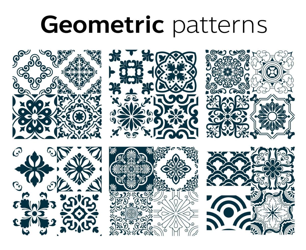 conception de motifs géométriques en illustration vectorielle vecteur