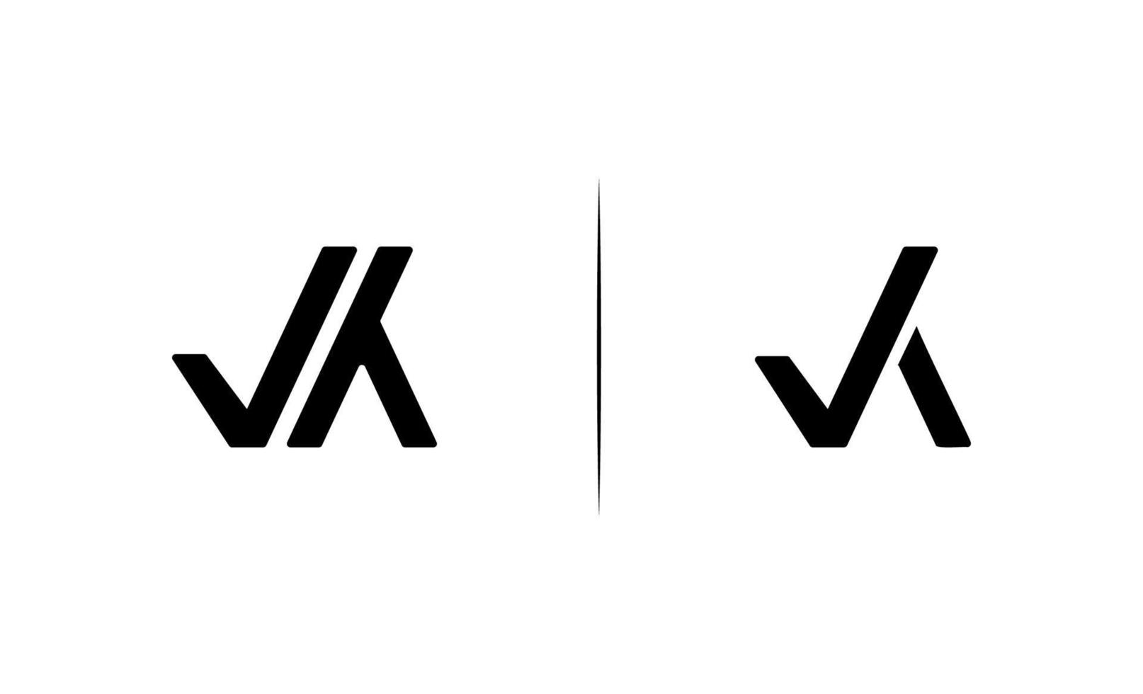 vecteur de modèle de conception de logo vk initial