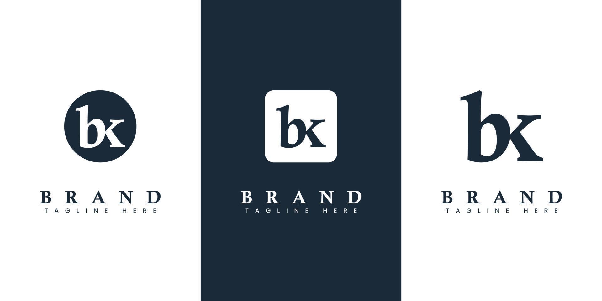 moderne et Facile minuscule bk lettre logo, adapté pour tout affaires avec bk ou Ko initiales. vecteur