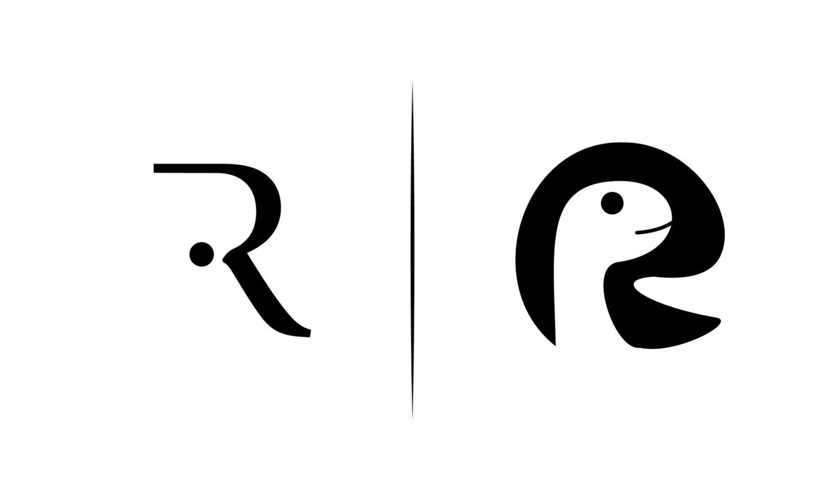 lettre r vecteur de conception de logo élégant