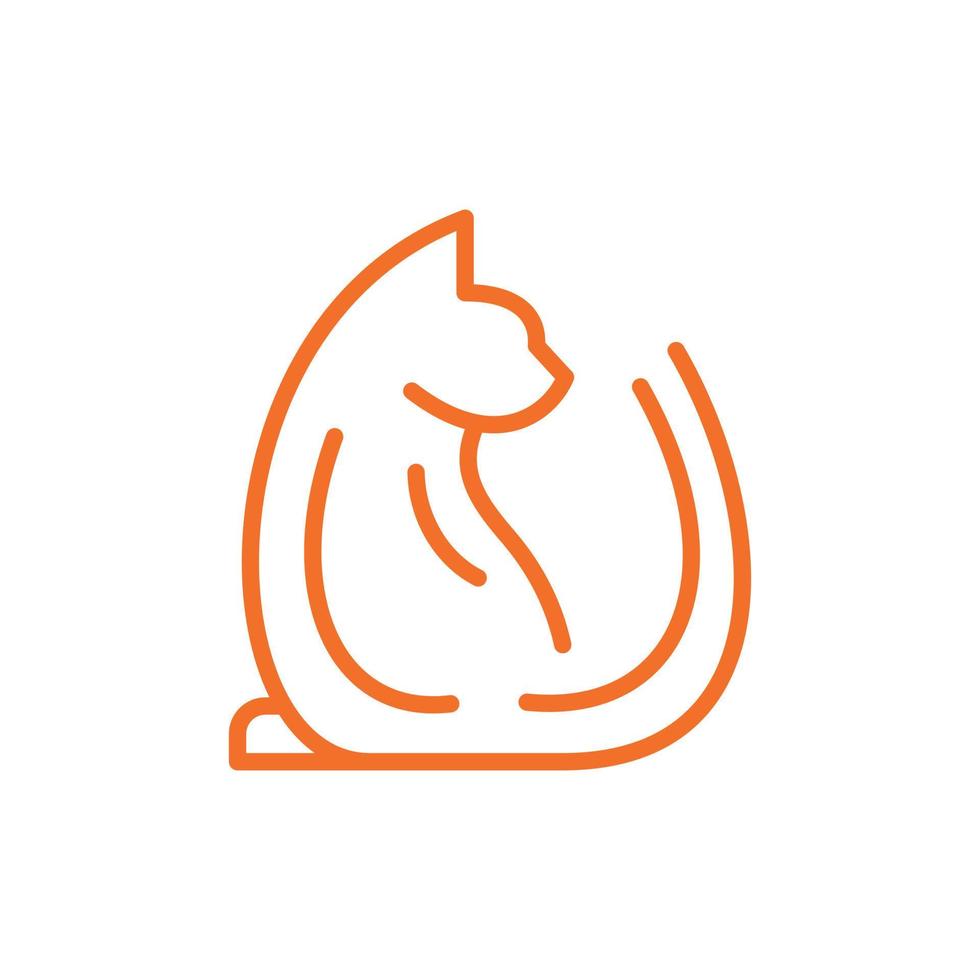 chat séance ligne moderne Créatif logo vecteur