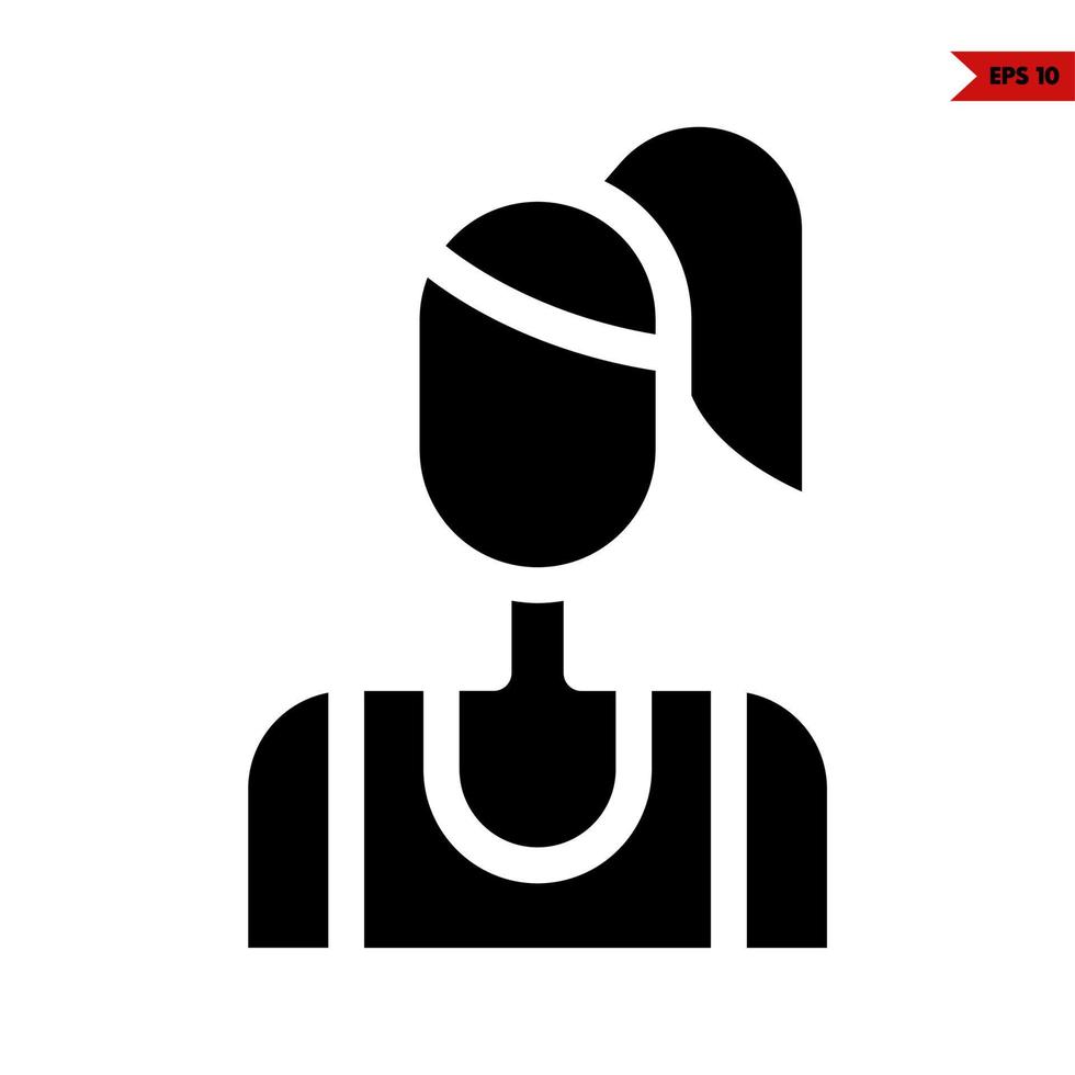 icône de glyphe de personnes vecteur
