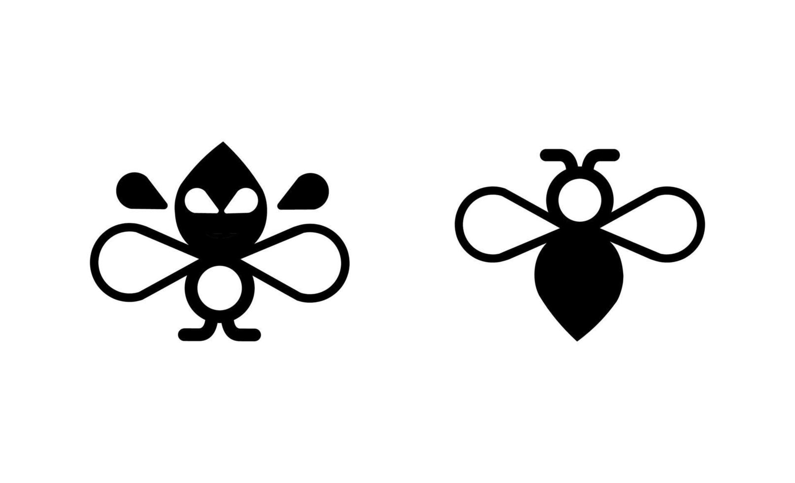 vecteur d & # 39; illustration de conception de logo abeille