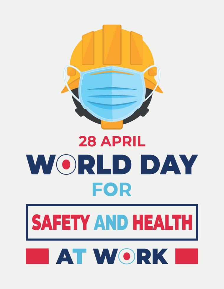 monde journée pour sécurité et santé à travail essentiel T-shirt vecteur