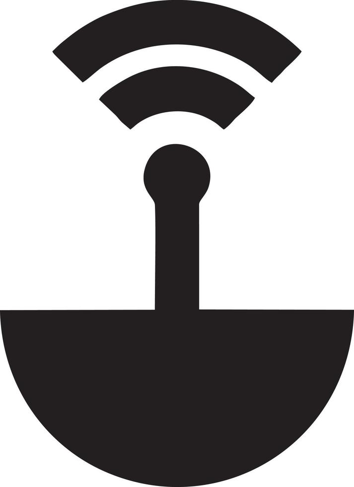 signal la communication information lien sans fil icône symbole vecteur image, illustration de le réseau Wifi dans noir image. eps dix