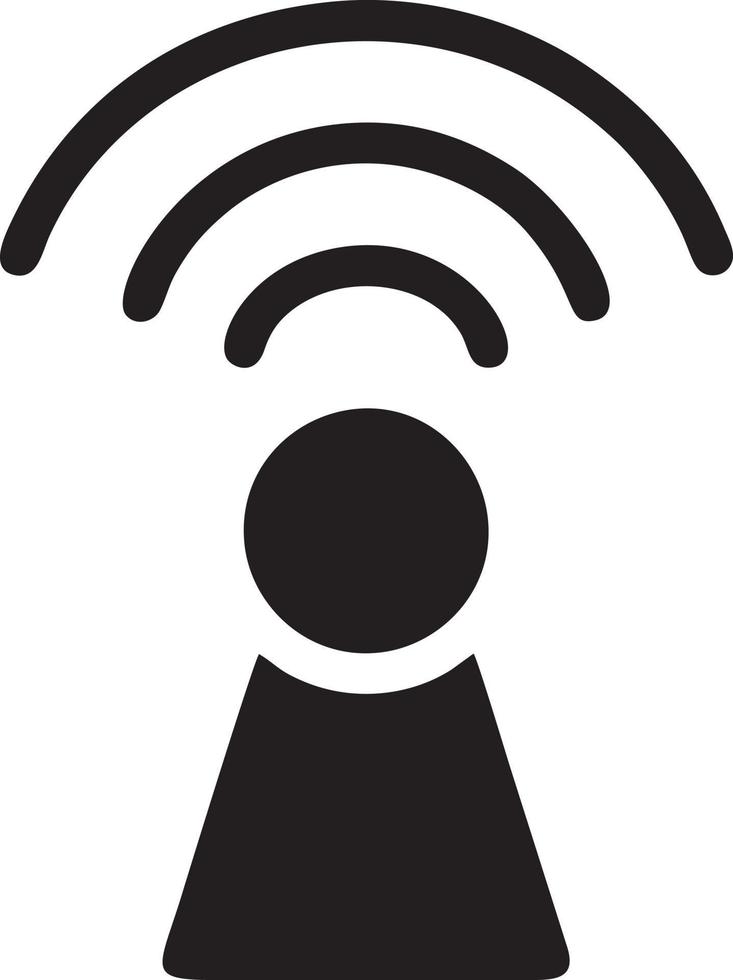 signal la communication information lien sans fil icône symbole vecteur image, illustration de le réseau Wifi dans noir image. eps dix