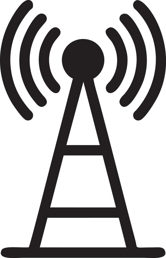 signal la communication information lien sans fil icône symbole vecteur image, illustration de le réseau Wifi dans noir image. eps dix