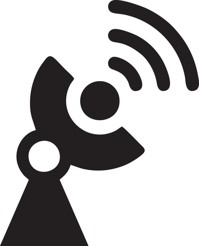 signal la communication information lien sans fil icône symbole vecteur image, illustration de le réseau Wifi dans noir image. eps dix