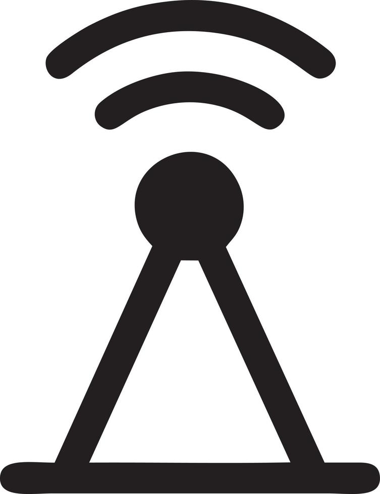 signal la communication information lien sans fil icône symbole vecteur image, illustration de le réseau Wifi dans noir image. eps dix