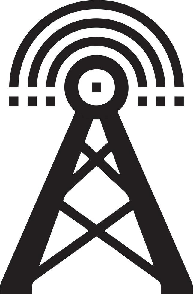 signal la communication information lien sans fil icône symbole vecteur image, illustration de le réseau Wifi dans noir image. eps dix