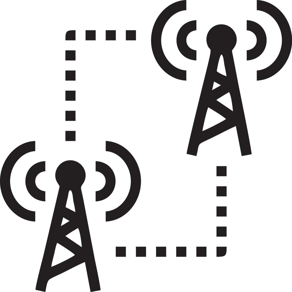 signal la communication information lien sans fil icône symbole vecteur image, illustration de le réseau Wifi dans noir image. eps dix