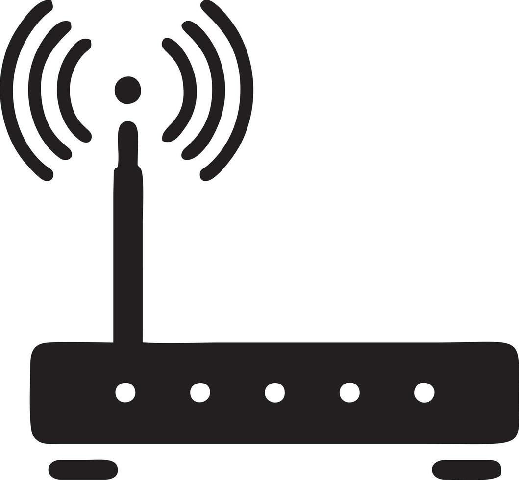 signal la communication information lien sans fil icône symbole vecteur image, illustration de le réseau Wifi dans noir image. eps dix