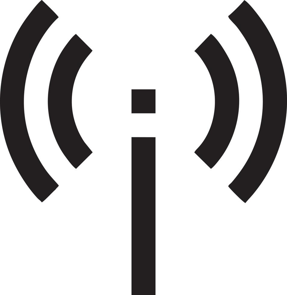 signal la communication information lien sans fil icône symbole vecteur image, illustration de le réseau Wifi dans noir image. eps dix