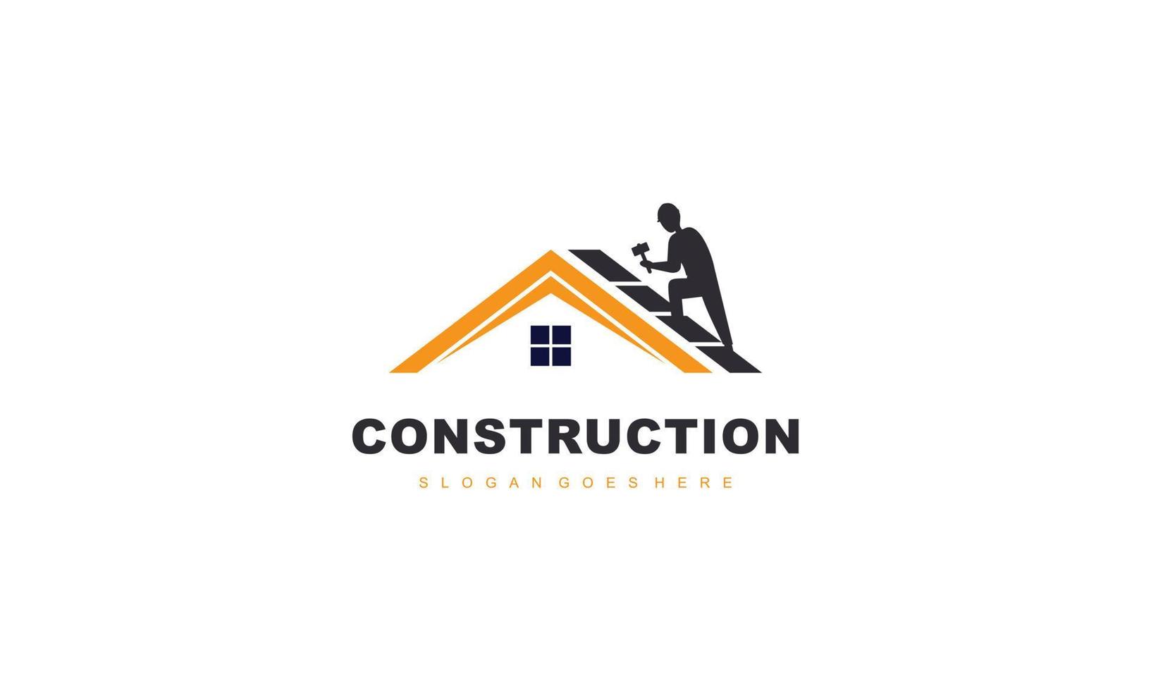 Accueil construction entreprise logo vecteur