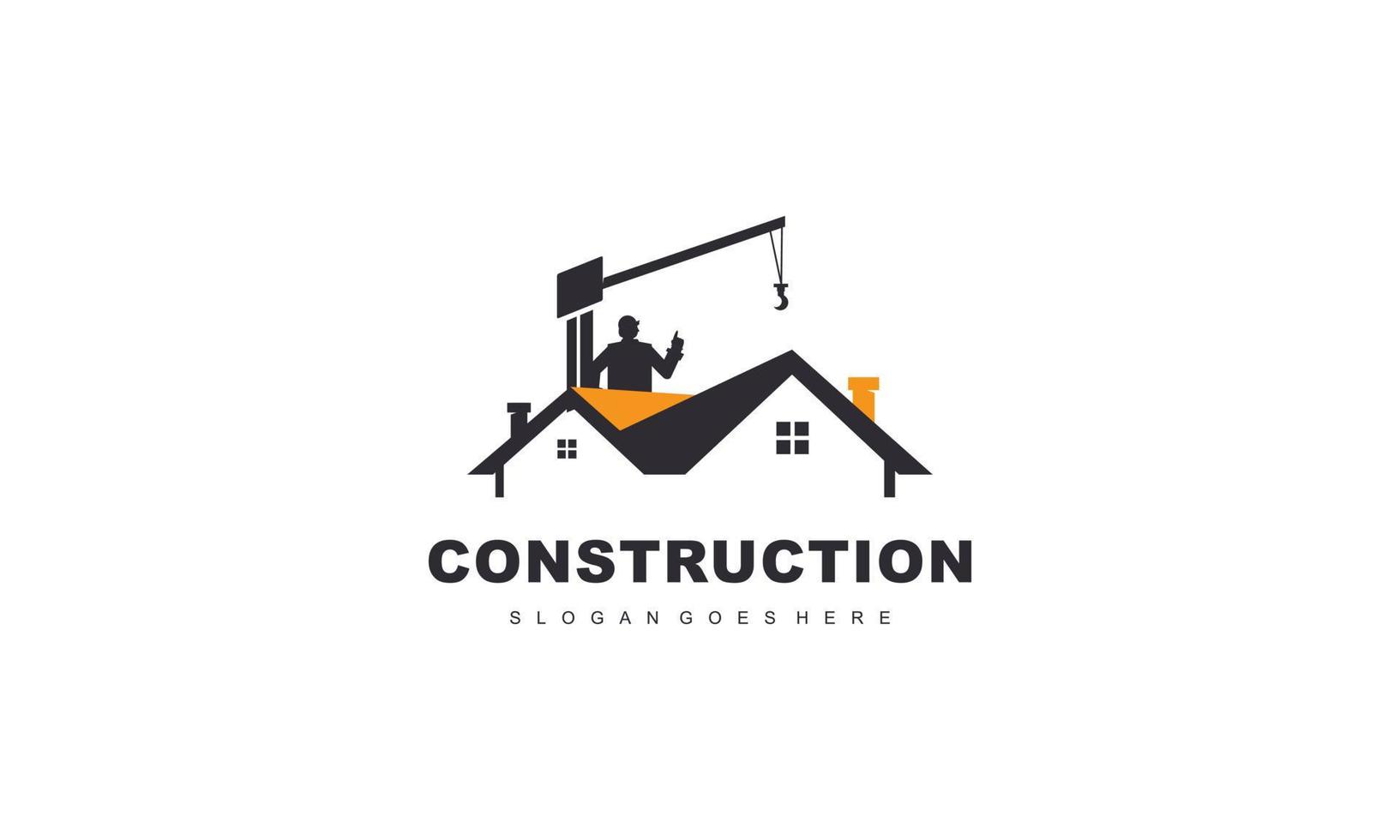 Accueil construction entreprise logo vecteur