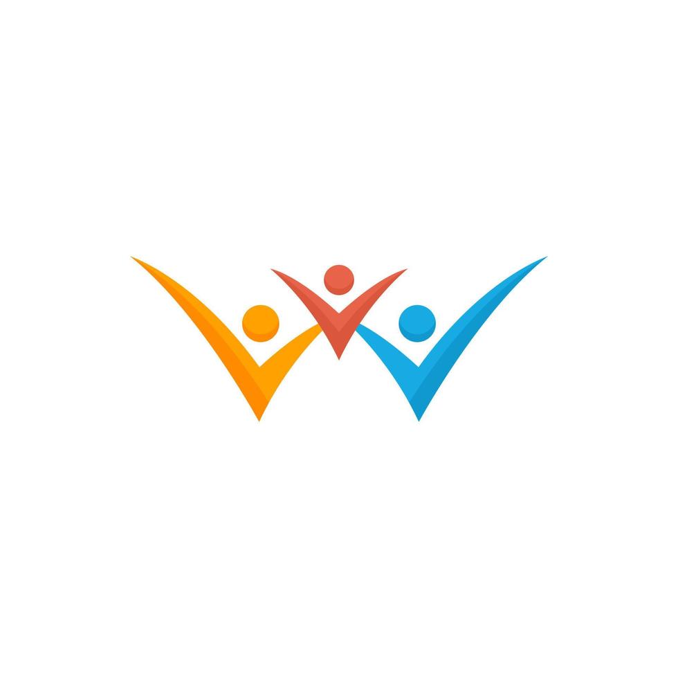 logo pour communauté de gens vecteur