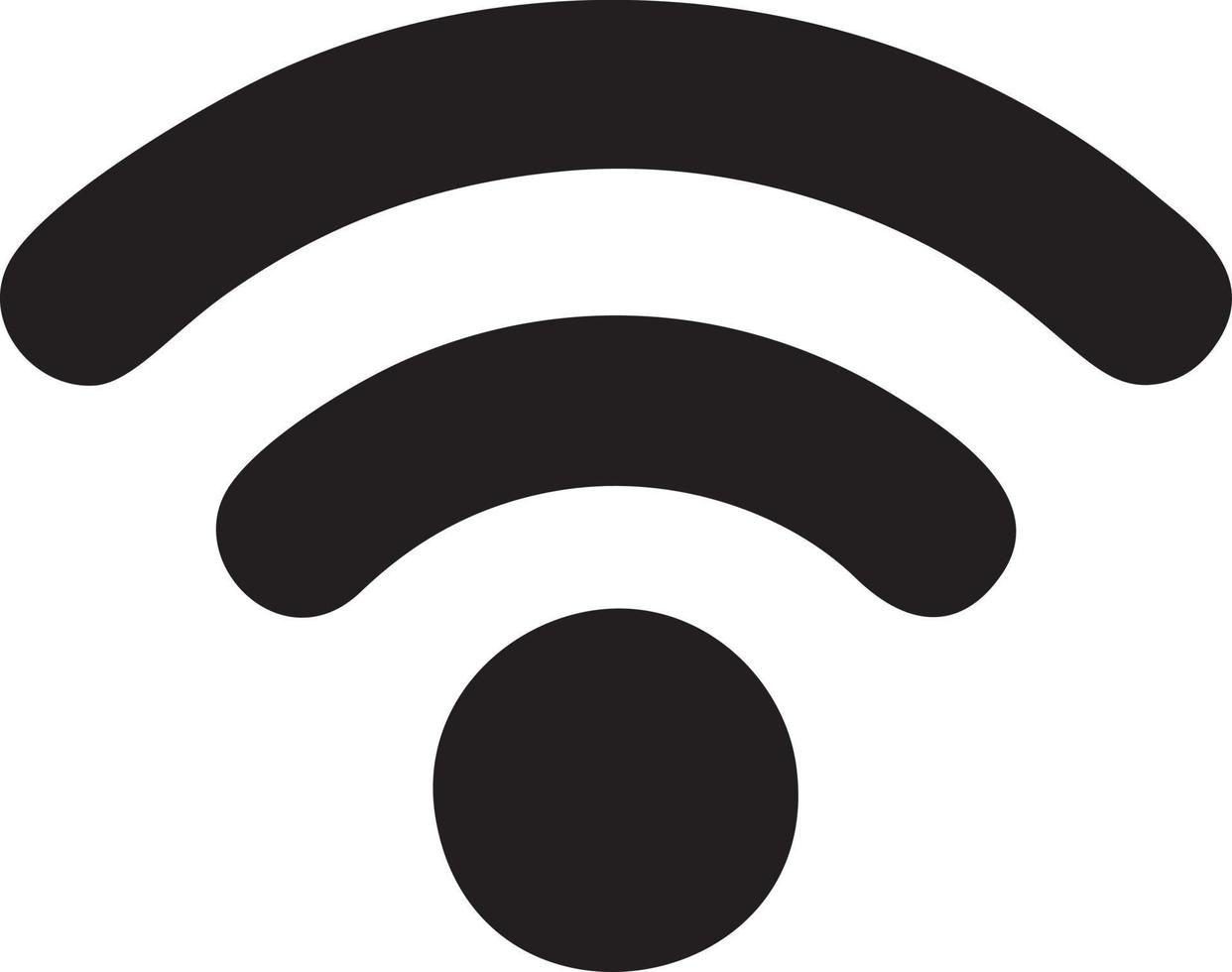 signal la communication information lien sans fil icône symbole vecteur image, illustration de le réseau Wifi dans noir image. eps dix