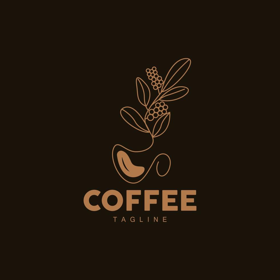 café logo, café arbre conception, café boisson vecteur, icône marque illustration symbole vecteur