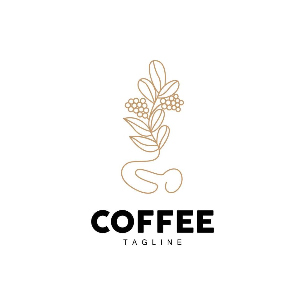 café logo, café arbre conception, café boisson vecteur, icône marque illustration symbole vecteur