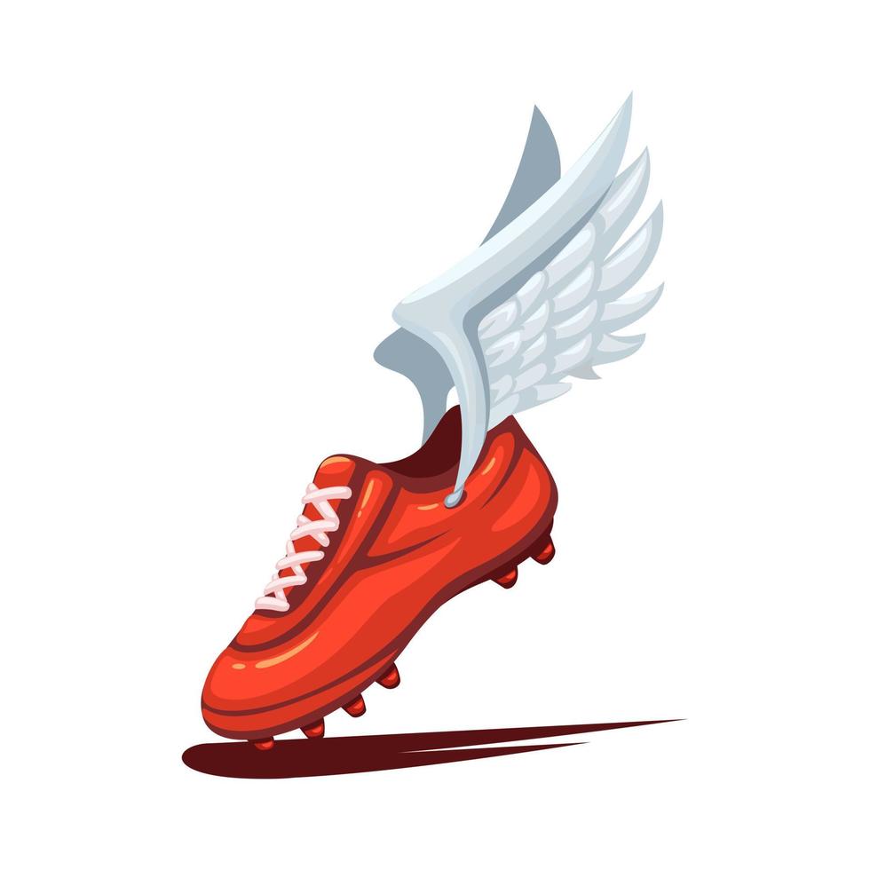 ailier Football des chaussures mascotte symbole dessin animé illustration vecteur