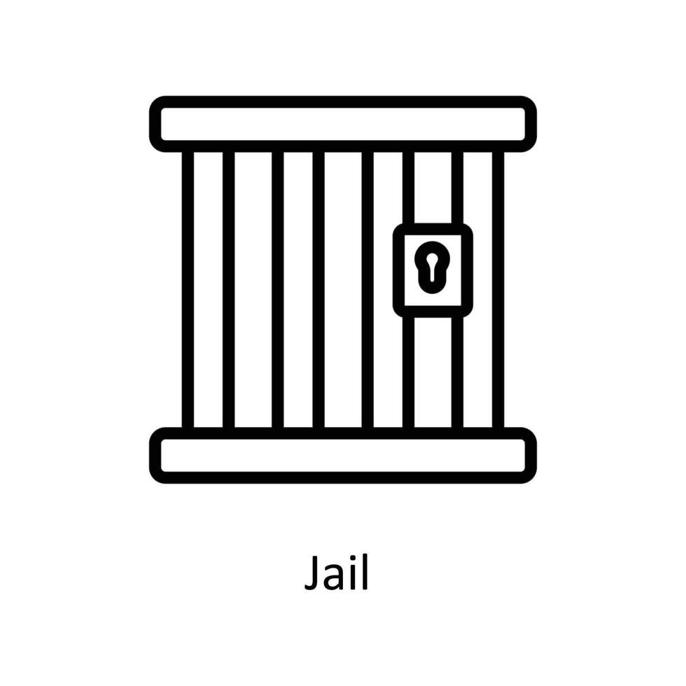 prison vecteur contour Icônes. Facile Stock illustration Stock