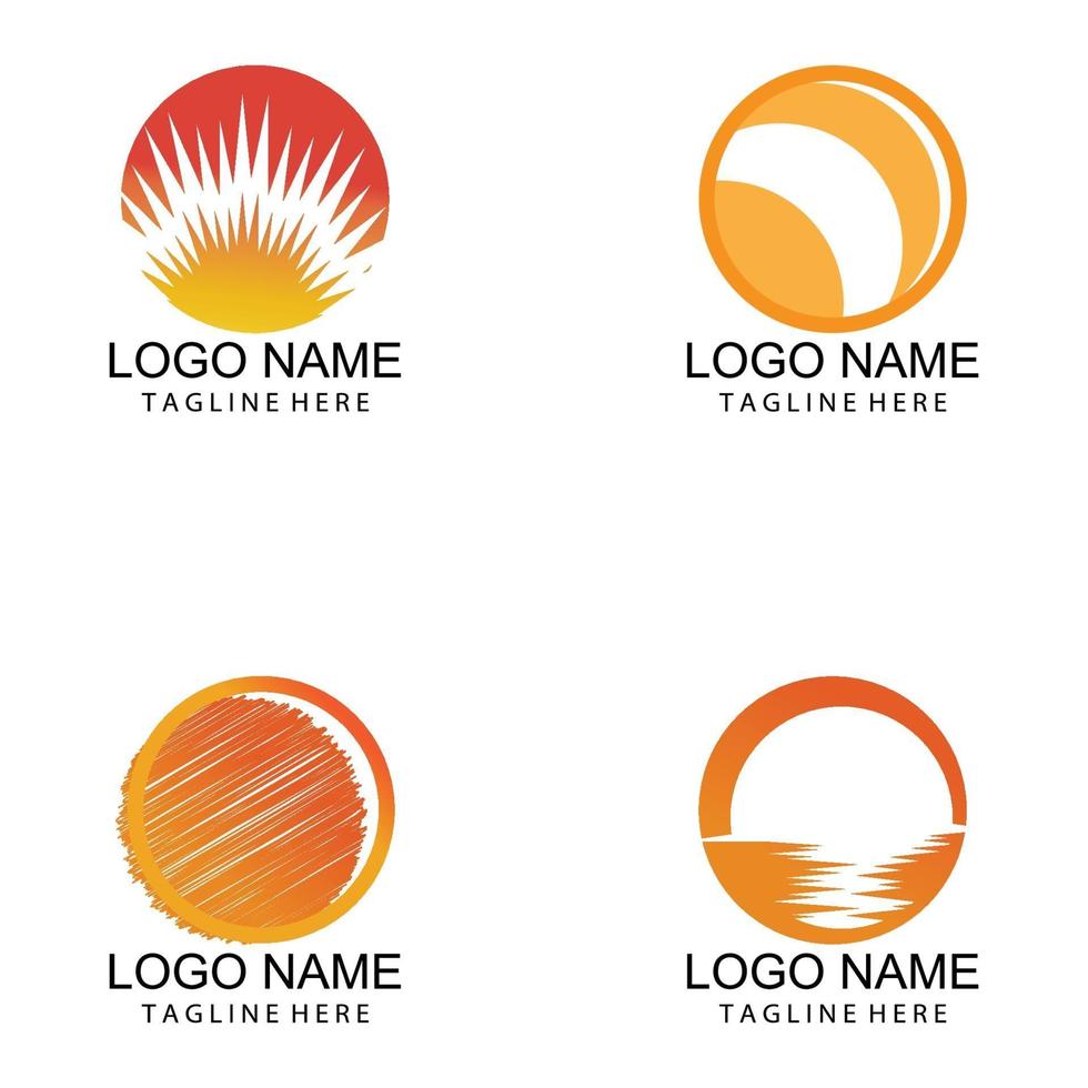 conception de modèle de logo soleil vector illustration icône