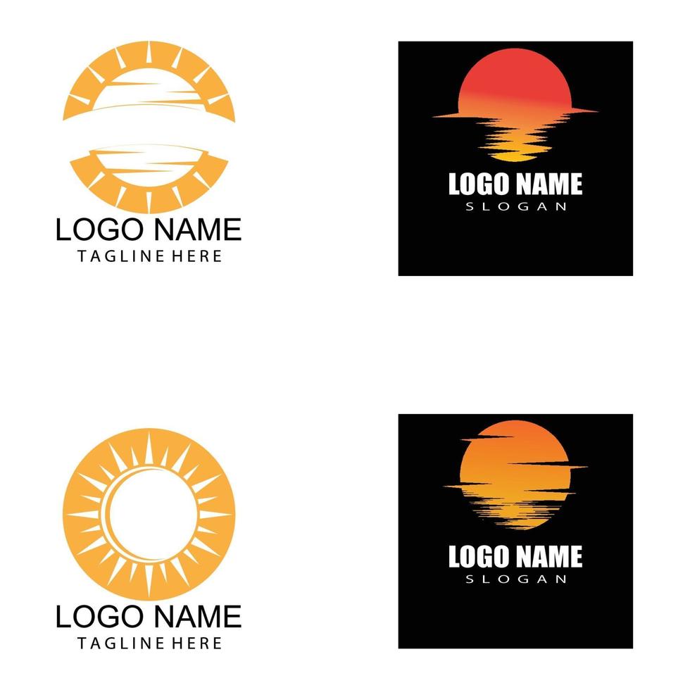 conception de modèle de logo soleil vector illustration icône