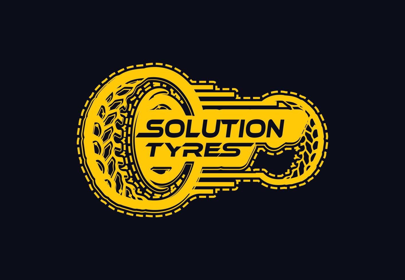 Solution pneus Nouveau logo et icône conception modèle 2 vecteur