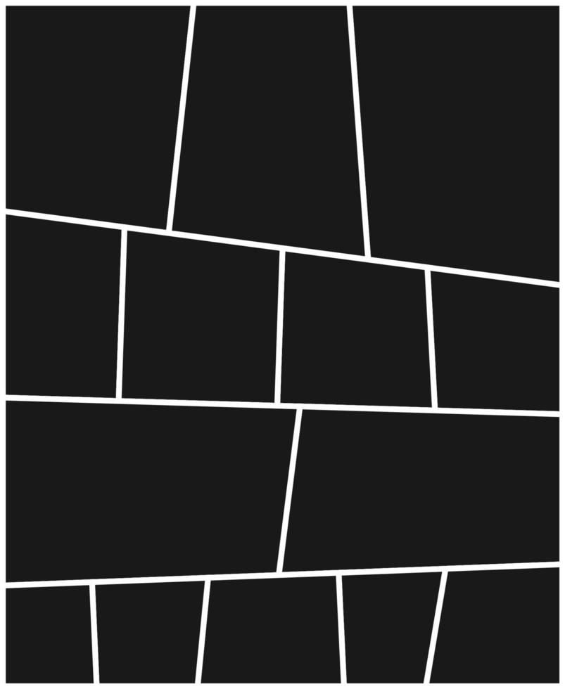 Créatif vecteur noir photo Cadre collage modèle