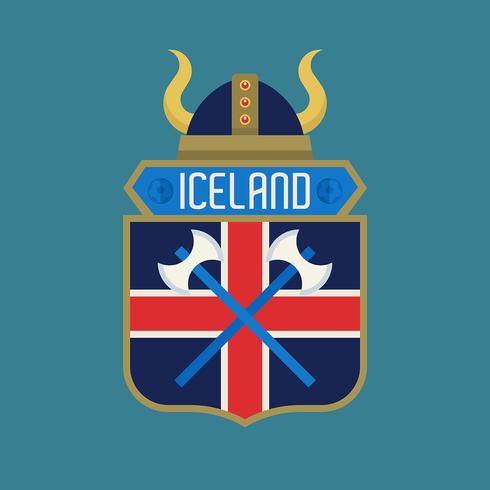 Badges de football de la Coupe du monde d'Islande vecteur