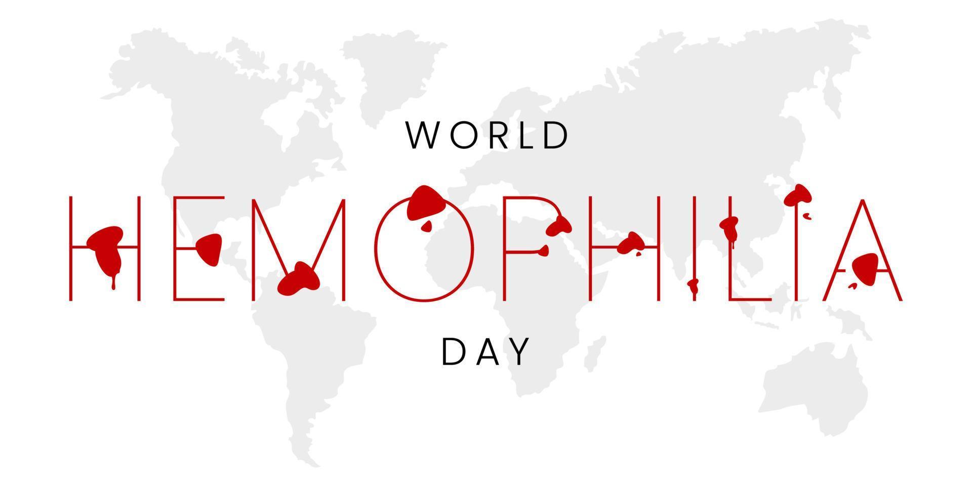 monde hémophilie journée sur avril 17. hémophilie conscience journée. santé conscience vecteur modèle pour bannière, carte, affiche, Contexte.