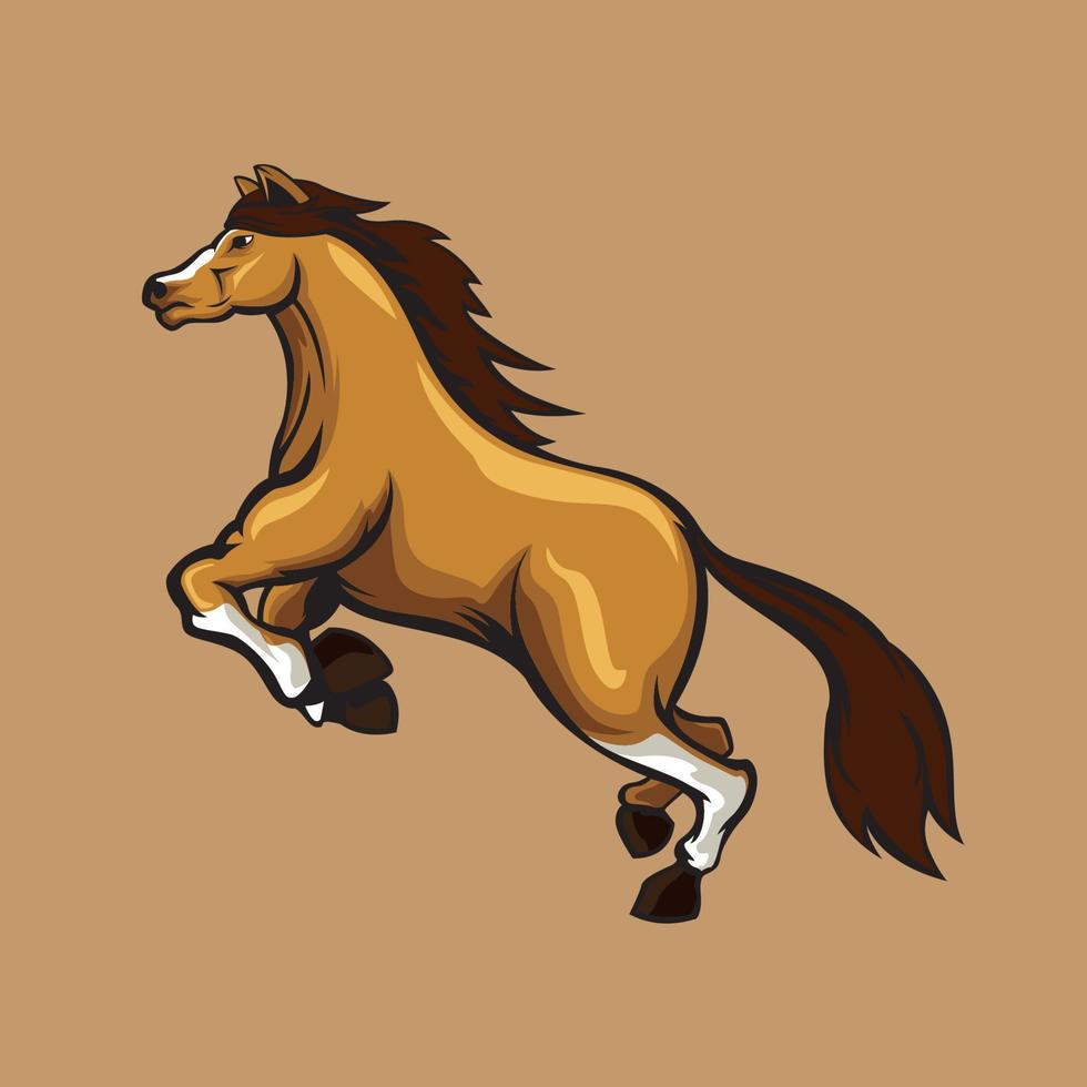 cheval mascotte logo vecteur illustration