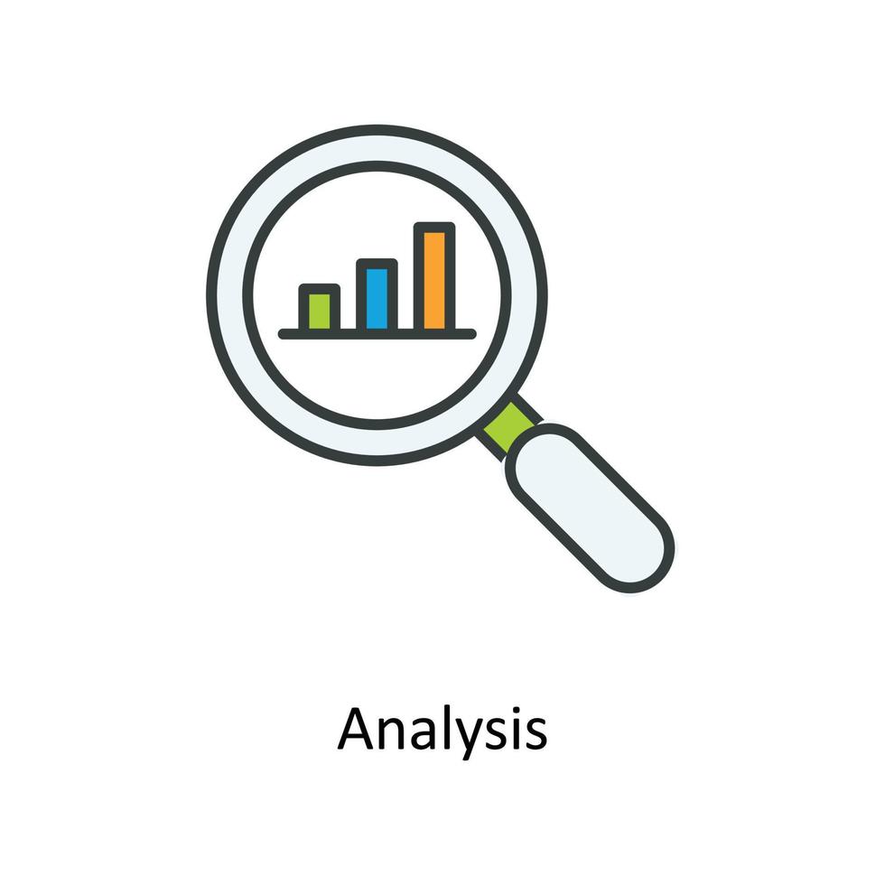 une analyse vecteur remplir contour Icônes. Facile Stock illustration Stock