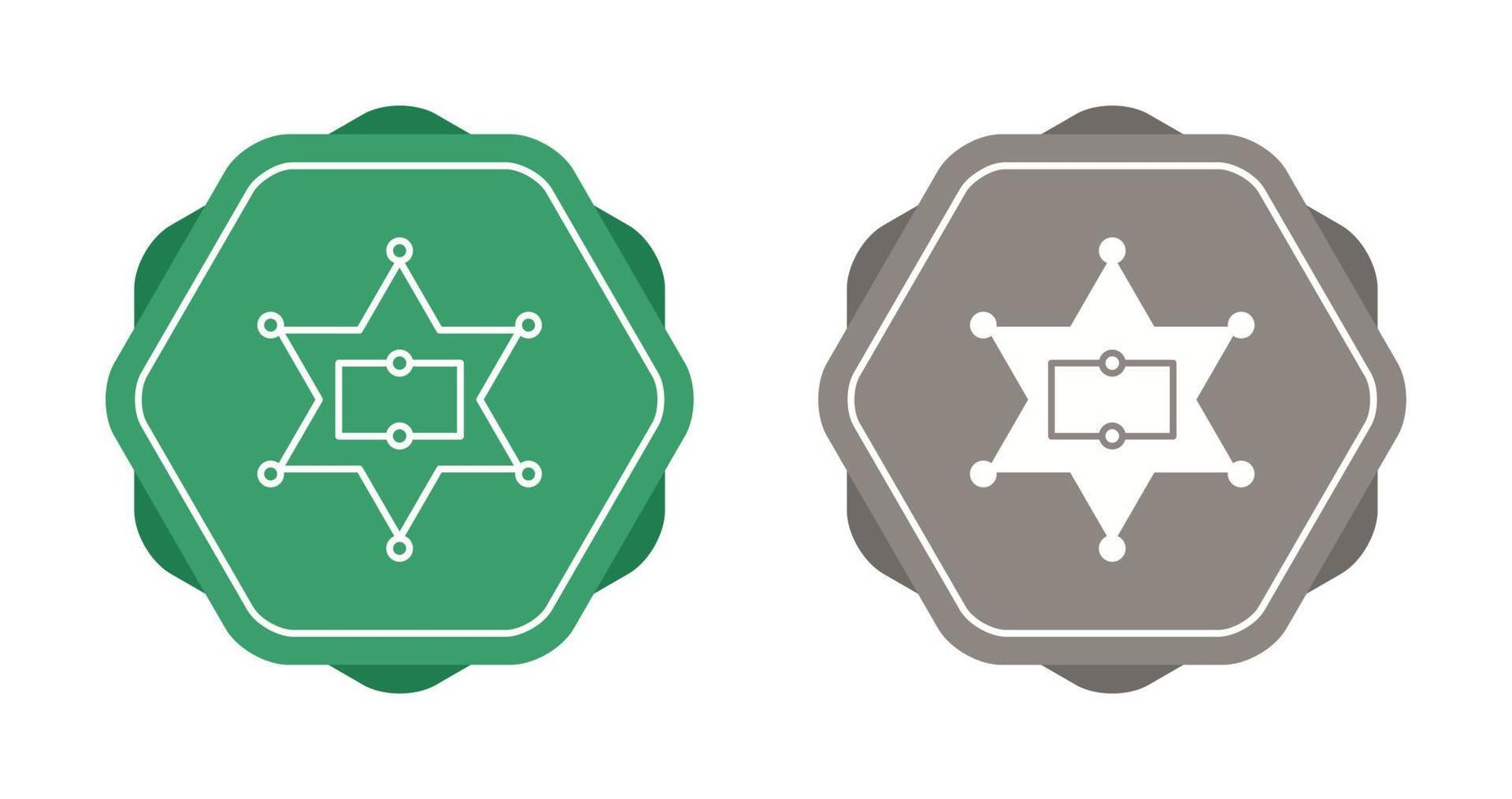 icône de vecteur d'insigne sherrif