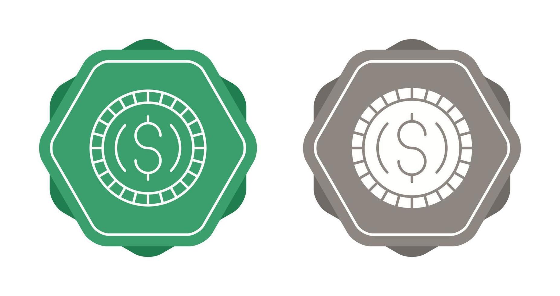 icône de vecteur de pièce de monnaie