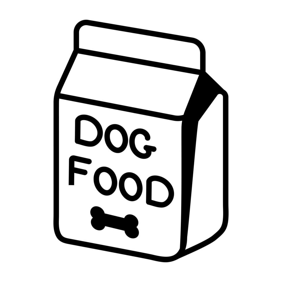 nourriture pour chien à la mode vecteur