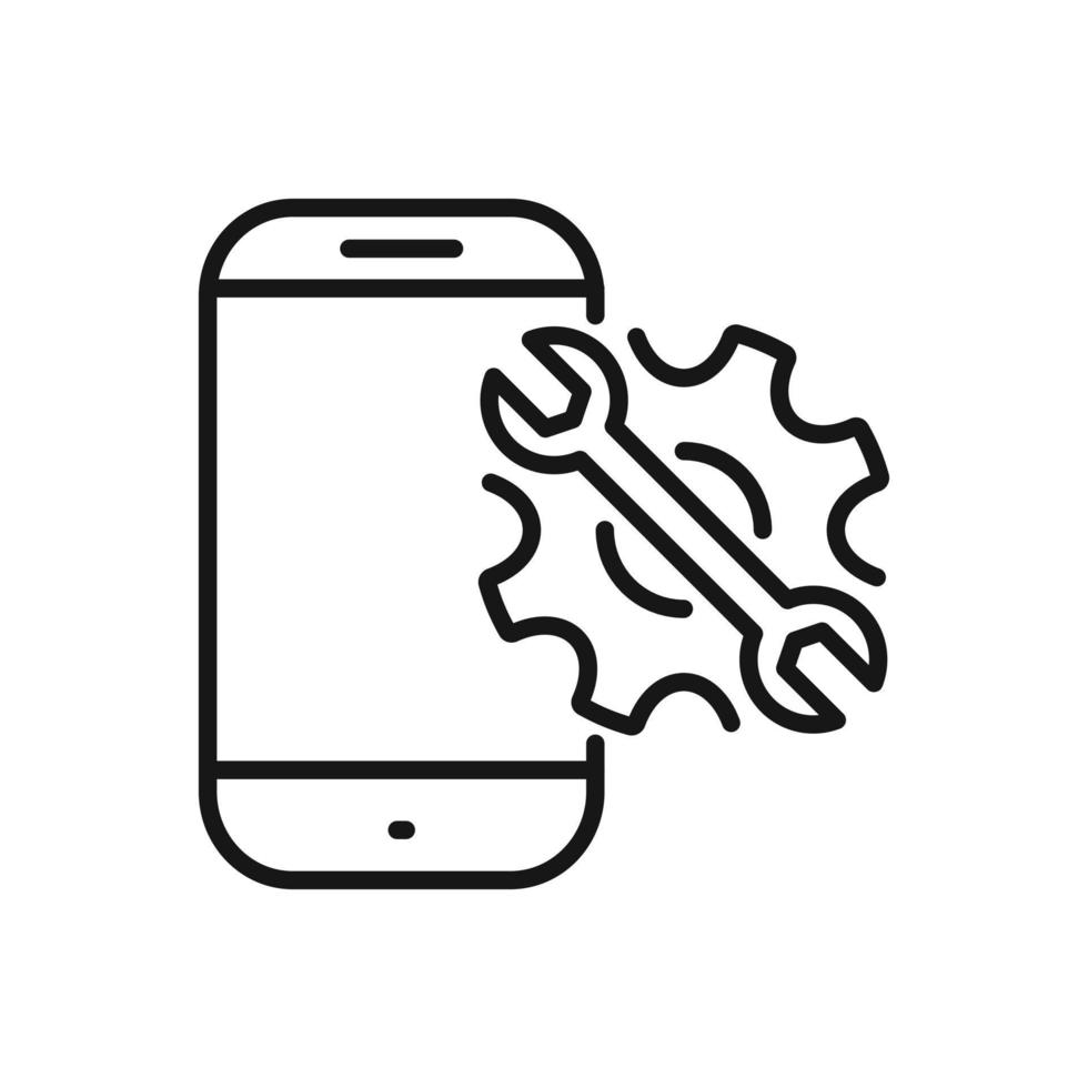 modifiable icône de téléphone intelligent installation, vecteur illustration isolé sur blanc Contexte. en utilisant pour présentation, site Internet ou mobile app