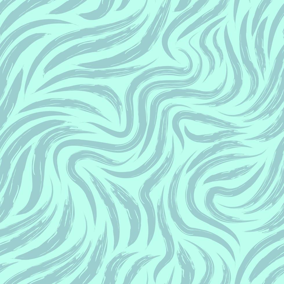 fond turquoise vectorielle continue de lignes déchirées. motif pour motif marin en tissu à partir de coups de pinceau lisses. vecteur