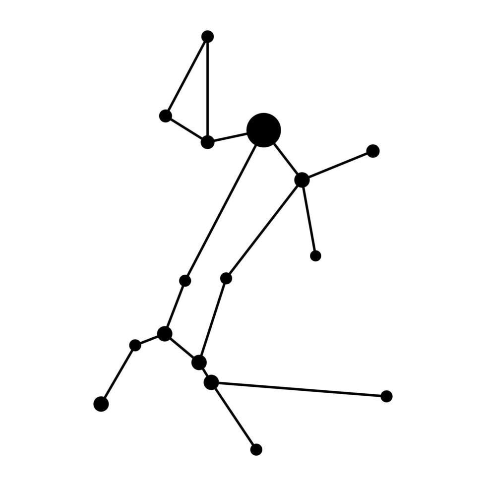 canis Majeur constellation carte. vecteur illustration.