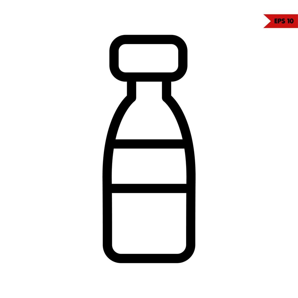 icône de ligne de bouteille vecteur