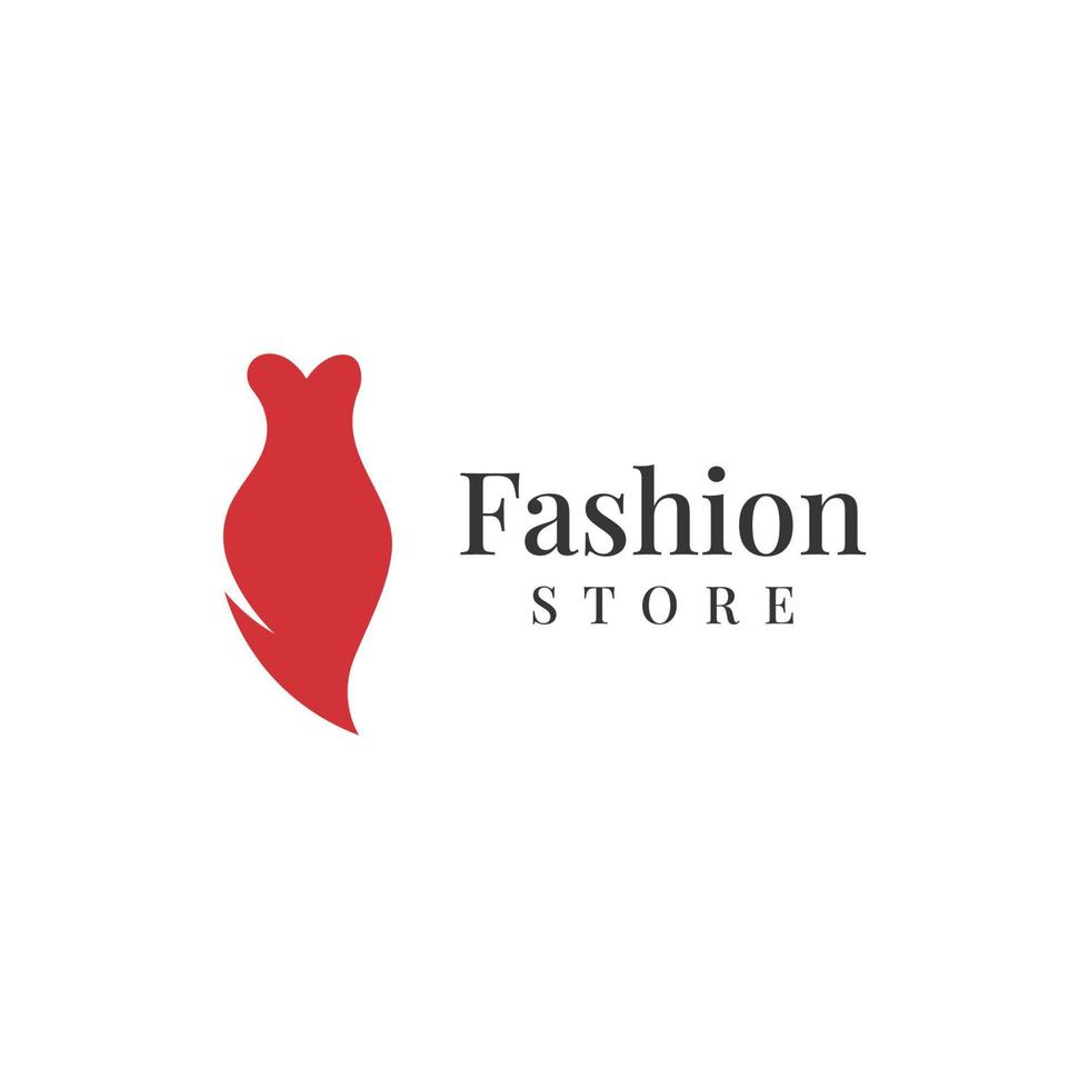 modèle de logo de mode féminine avec cintre, vêtements de luxe.logo pour entreprise, boutique, boutique de mode, modèle, shopping et beauté. vecteur