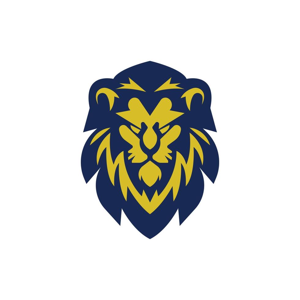 digne Lion tête logo icône vecteur. vecteur