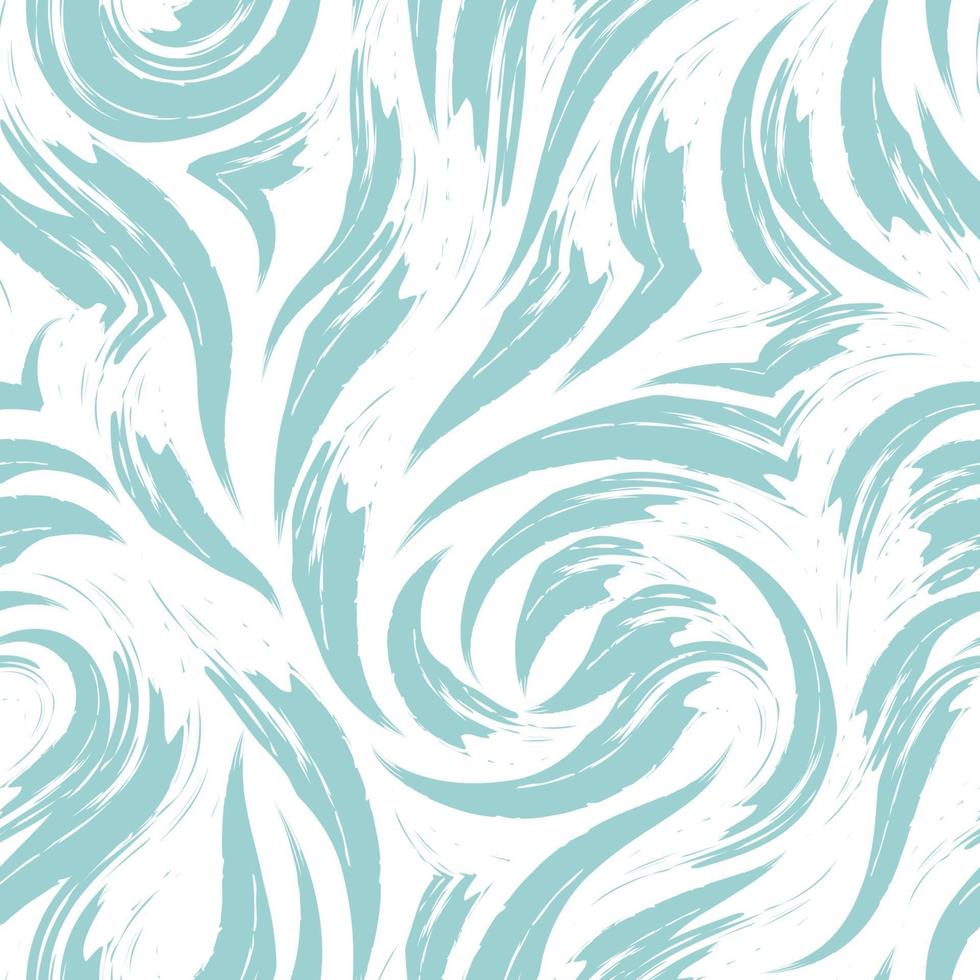 vague turquoise abstraite de vecteur ou modèle sans couture de tourbillon isolé sur fond blanc.