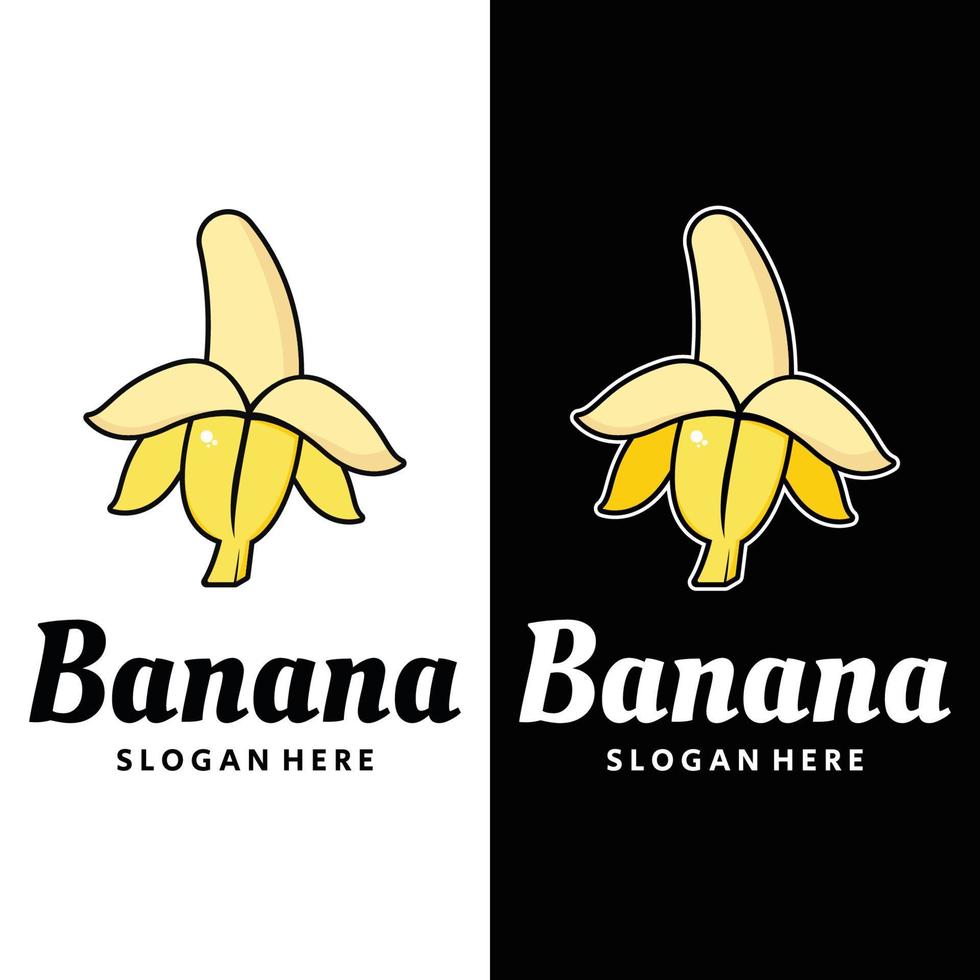 banane fruit logo modèle vecteur illustration